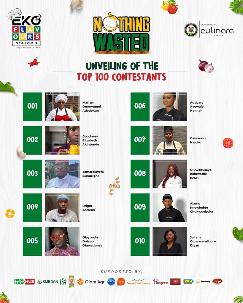Eko Flavours Season 3 Top 100 Contestants