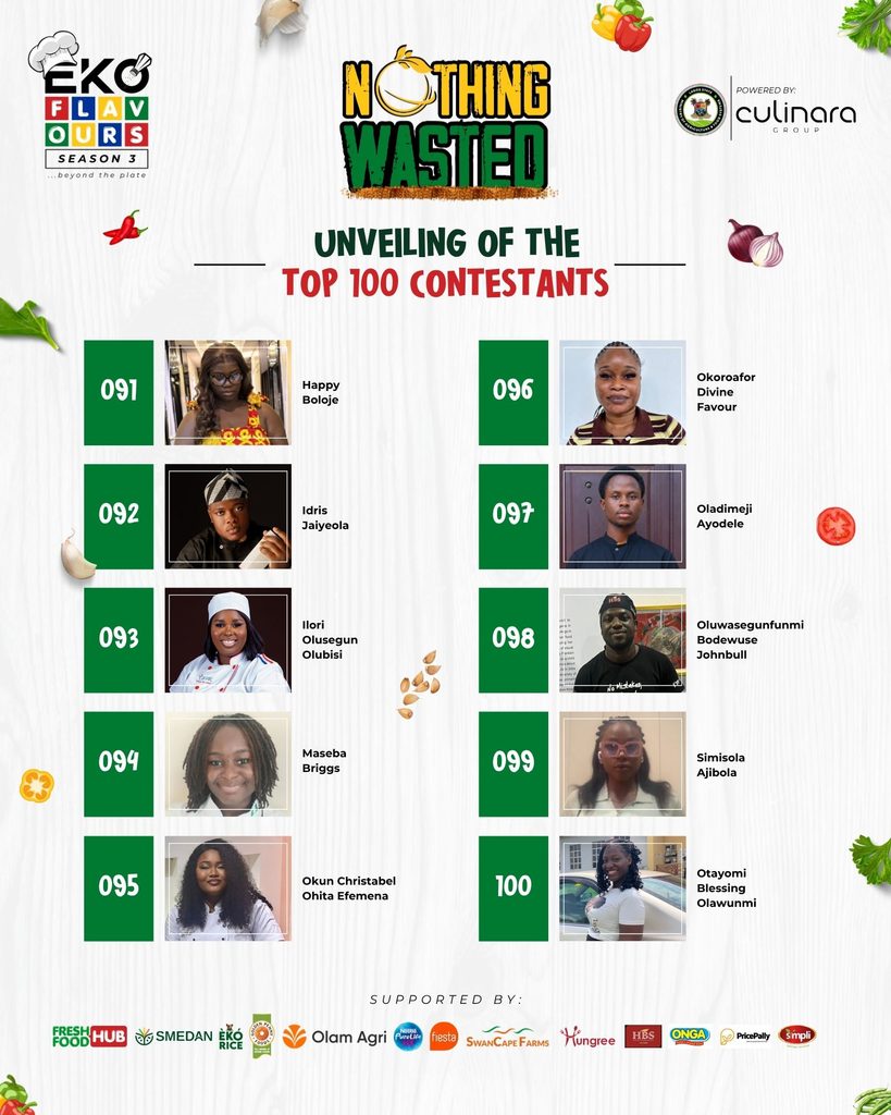 Eko Flavours Season 3 Top 100 Contestants