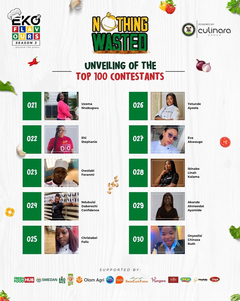 Eko Flavours Season 3 Top 100 Contestants