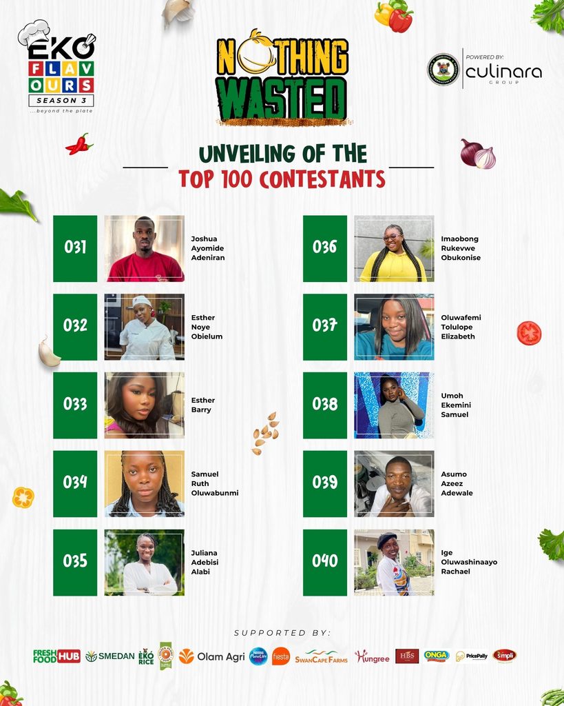 Eko Flavours Season 3 Top 100 Contestants