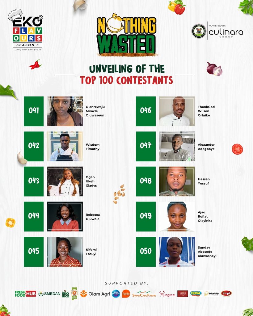 Eko Flavours Season 3 Top 100 Contestants
