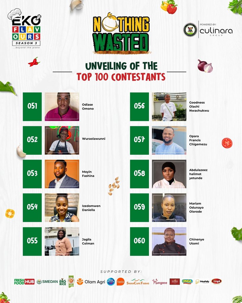 Eko Flavours Season 3 Top 100 Contestants