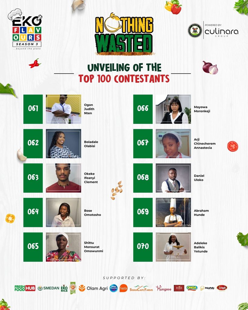 Eko Flavours Season 3 Top 100 Contestants